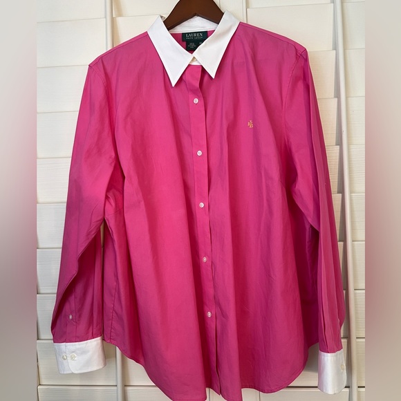 RALPH LAUREN Women’s Plus Size Pink Blouse 2XL - Picture 1 of 7